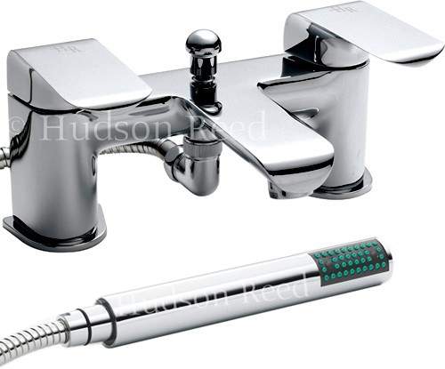 Hudson Reed Hero Bath Shower Mixer Tap With Shower Kit (Chrome).