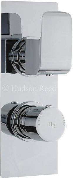 Hudson Reed Hero Twin Concealed Thermostatic Shower Valve (Chrome).