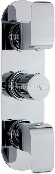 Hudson Reed Hero Triple Concealed Thermostatic Shower Valve (Chrome).
