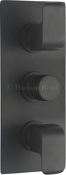 Hudson Reed Hero Triple Concealed Thermostatic Shower Valve (Black).