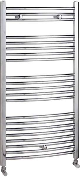 Towel Rails Curved Towel Rail (Chrome). 600x1150mm. 2600 BTU.