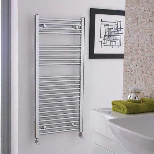 Ultra Radiators Straight Heated Towel Rail (Chrome). 500x1100mm. 1177 BTU.