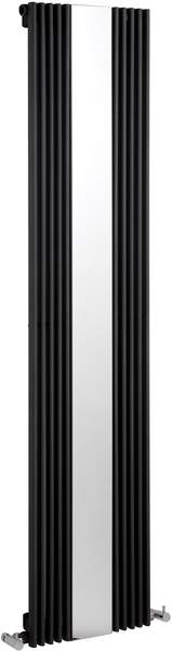 Hudson Reed Radiators Anthracite Keida radiator with mirror.  1800 x 420mm. 3591 BTU.