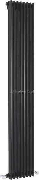 Hudson Reed Radiators Fin Radiator (Black). 304x1800mm. 5186 BTU.