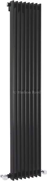 Hudson Reed Radiators Fin Radiator (Black). 304x1500mm. 4367 BTU.