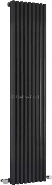 Hudson Reed Radiators Parallel Designer Radiator (Black). 342x1500mm.