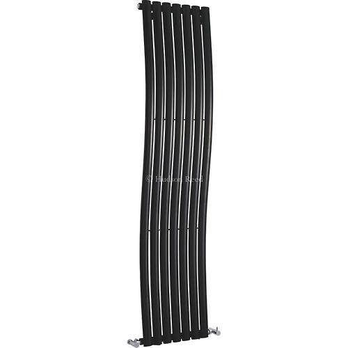 Hudson Reed Radiators Revive Wave Radiator (Black). 413x1785mm.