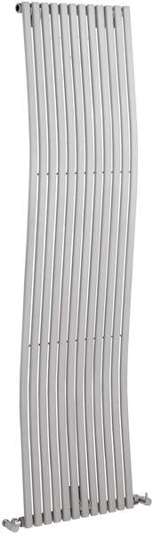 HR Designer Silver Pajero wave radiator. Size 1800 x 460mm. 4296 BTU.
