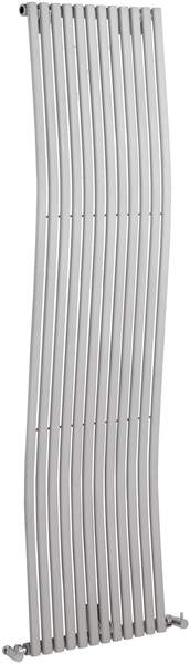 HR Designer Silver Pajero wave radiator. Size 1800 x 460mm. 4296 BTU.