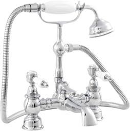 York Lever Bath Shower Mixer with Shower Kit
