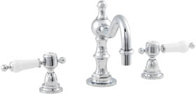 York Lever 3 Tap Hole Basin Mixer with free pop up waste.