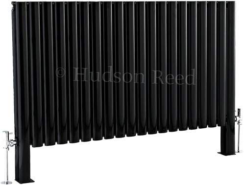 Hudson Reed Radiators Revive Floor Mounted Radiator (Black). 1180x600.