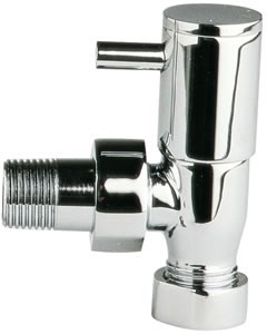 Hudson Reed Towel Rails Angled Minimalist Radiator Valves (Pair)