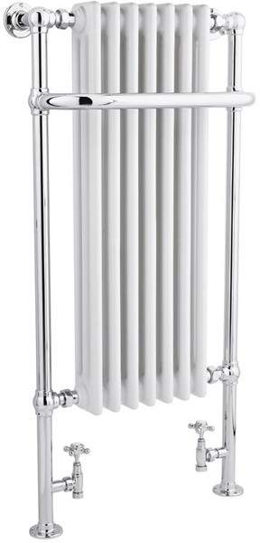 HR Traditional Tall Marquis Towel Radiator. 1130x553 (Chrome).