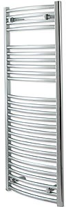 Towel Rails Curved heated towel rail (chrome). 500x1150mm. 1980 BTU.