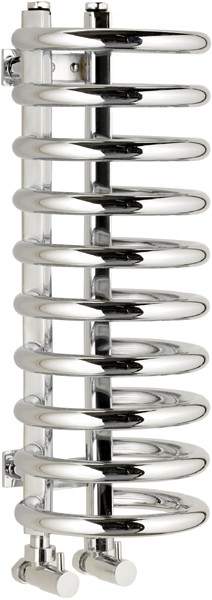 HR Pro Series Small Coil 10 Ring Heated Towel Rail. 200x540mm. 950 BTU.