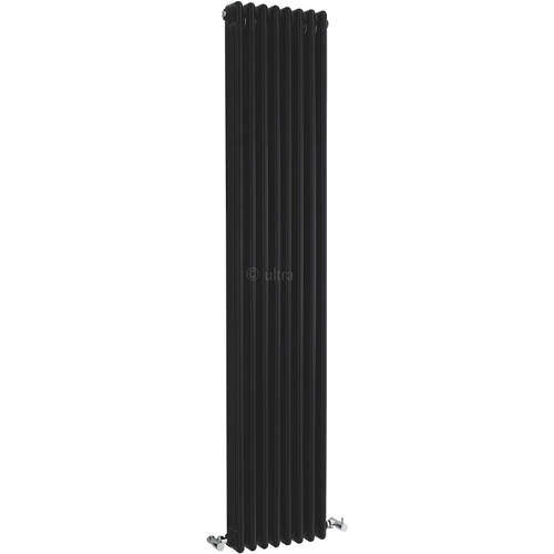 Hudson Reed Colosseum Triple Column Radiator (Black). 381x1800mm.