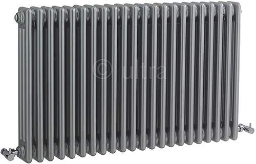 Hudson Reed Colosseum Triple Column Radiator (Silver). 1011x600mm.