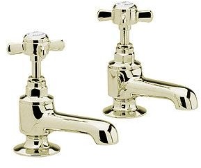 Nuie Beaumont Heavy Pattern Bath taps (Pair, Gold, Special Order)