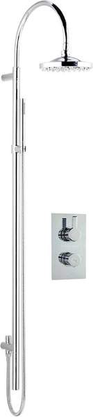 Hudson Reed Icon Twin Thermostatic Shower Valve With Grand Rigid Riser Kit.