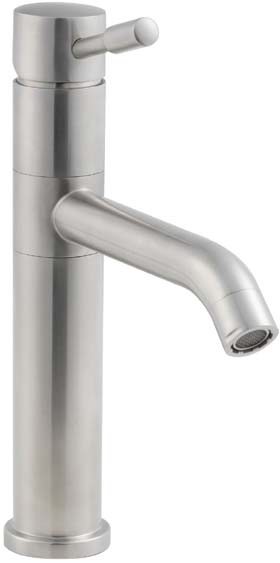 Hudson Reed Kitchen Pro high rise stainless steel mixer with swivel spout.