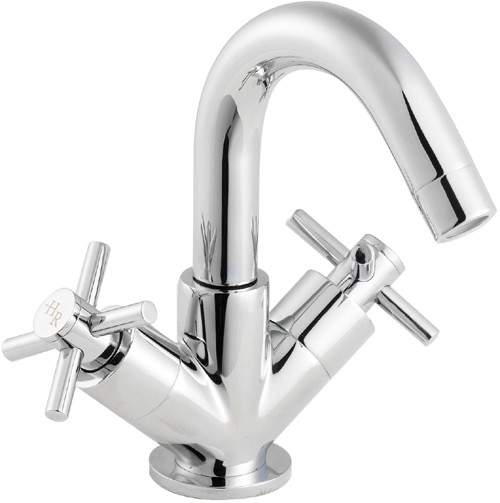 Hudson Reed Kristal Mono Basin Mixer With Free Push Button Basin Waste.