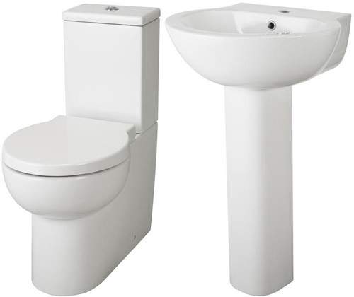 Hudson Reed Ceramics 4 Piece Bathroom Suite With Toilet & Basin.