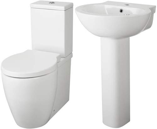 Hudson Reed Ceramics 4 Piece Bathroom Suite With Toilet & Basin.
