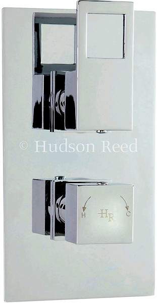 Hudson Reed Logo Twin Concealed Thermostatic Shower Valve (Chrome).