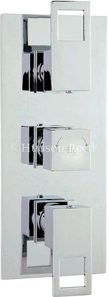 Hudson Reed Logo Triple Concealed Thermostatic Shower Valve (Chrome).