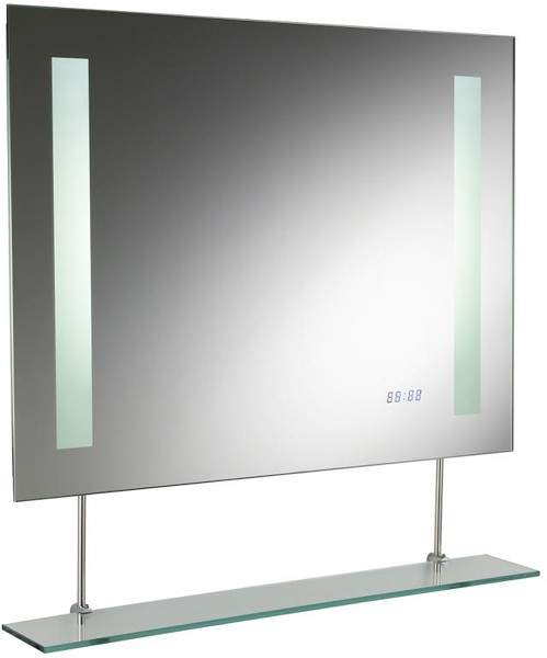 Hudson Reed Mirrors Visage Mirror, Clock, De-Mister & Shelf (800x600).