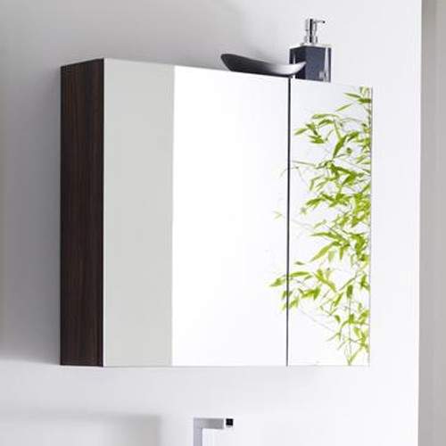 Hudson Reed Sequence Mirror Bathroom Cabinet (Walnut).
