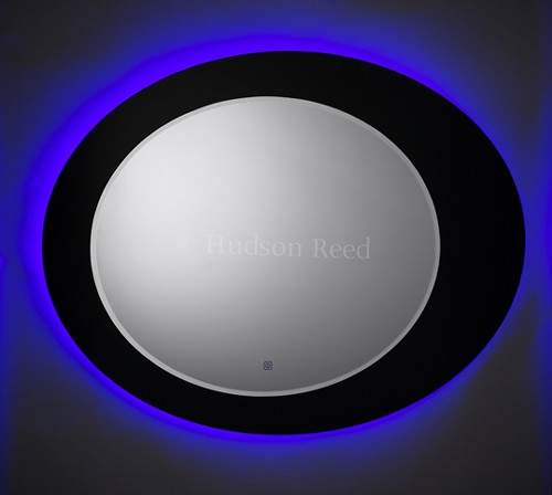 Hudson Reed Mirrors Nimbus Bathroom Mirror, Blue LED Lights. 1050x800.