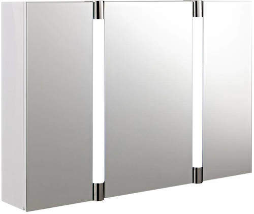 Hudson Reed Cabinets Lincoln Mirror Cabinet With Motion LEDs (800x500mm).