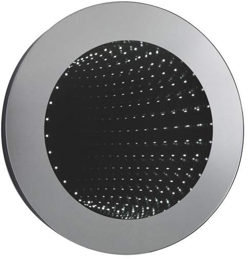 Hudson Reed Mirrors Round LED Infinity Bathroom Mirror (600mm diameter).