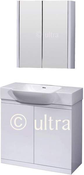 Ultra Lux Bathroom Furniture Set (White).