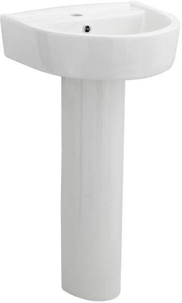 Premier Marlow Basin & Full Pedestal (1 Tap Hole, 420mm).