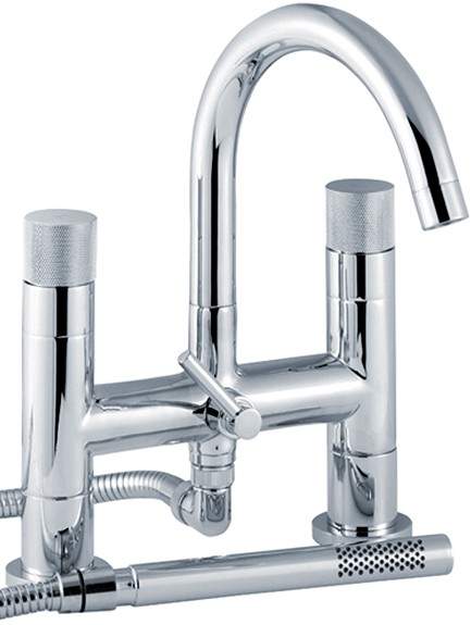 Ultra Laser Bath Shower Mixer Tap With Shower Kit & Swivel Spout (Chrome).