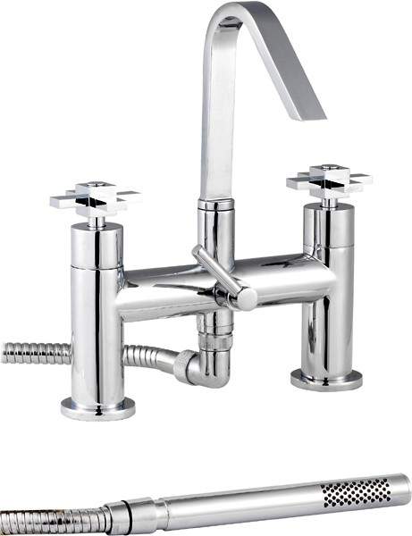 Ultra Mantra Bath Shower Mixer Tap With Shower Kit & Swivel Spout.