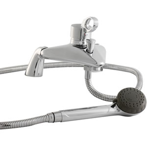 Ultra Iris Single lever deck mounted bath shower mixer.