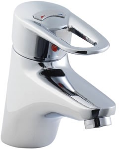 Ultra Tara Rosa Single lever mono basin mixer tap with pop-up waste.