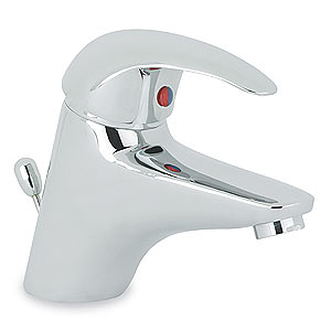 Ultra Liscia Single lever mono basin mixer tap with pop-up waste.