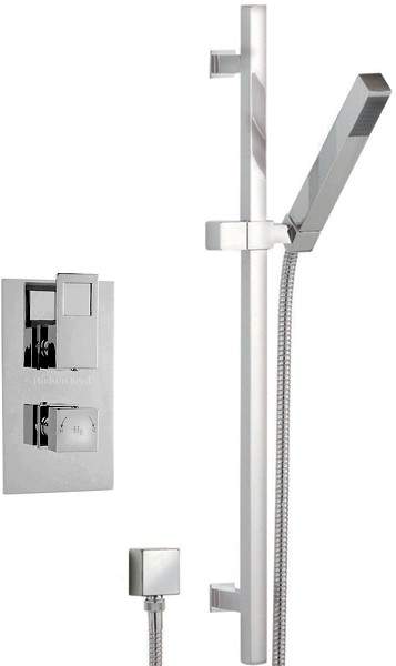 Hudson Reed Motif Twin Thermostatic Shower Valve & Slide Rail Kit (Chrome).