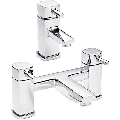 Nuie Munro Basin & Bath Filler Tap Pack (Chrome).