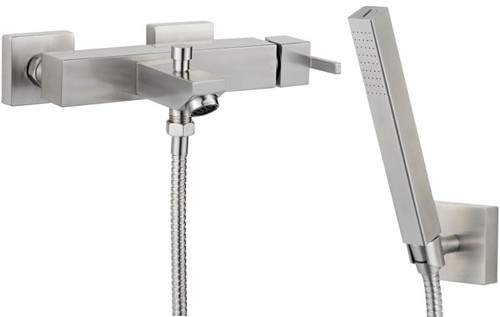 Hudson Reed Xtreme Wall Mounted Stainless Steel Bath Shower Mixer.