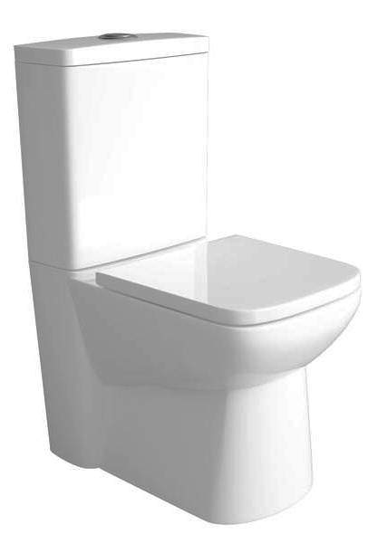 Hudson Reed Arlo Compact Flush To Wall Toilet Pan With Cistern & Seat.