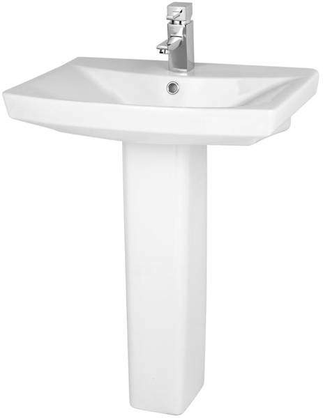 Premier Ceramics Hamilton 600mm Basin & Full Pedestal.