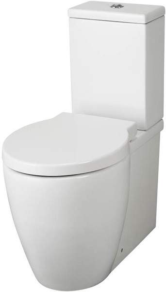 Premier Ceramics Flush To Wall Toilet Pan With Cistern & Seat.