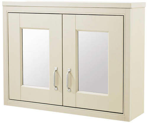 Old London Furniture Mirror Cabinet 800x600mm (Ivory).