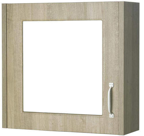 Old London York Mirror Bathroom Cabinet 600mm (Oak).